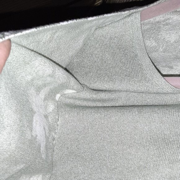 Sage/White Flowered Soft Spring Sweater Size 1X - Picture 4 of 5